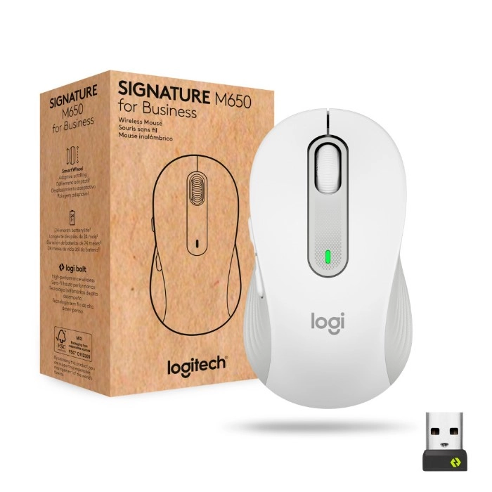 Миша бездротова Logitech Signature M650 Wireless for Business Off-White (910-006275)