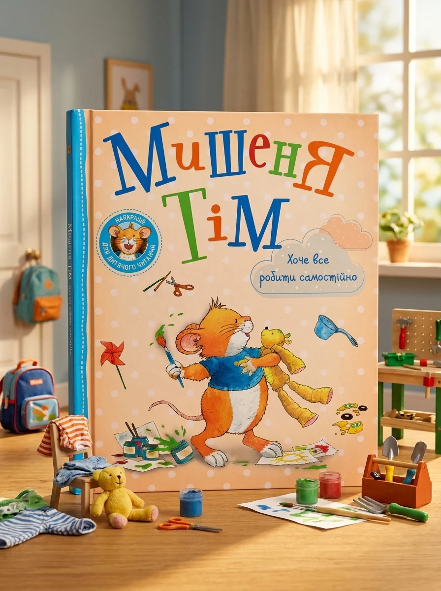 Мишеня Тім хоче все робити самостійно — Дитячі книги