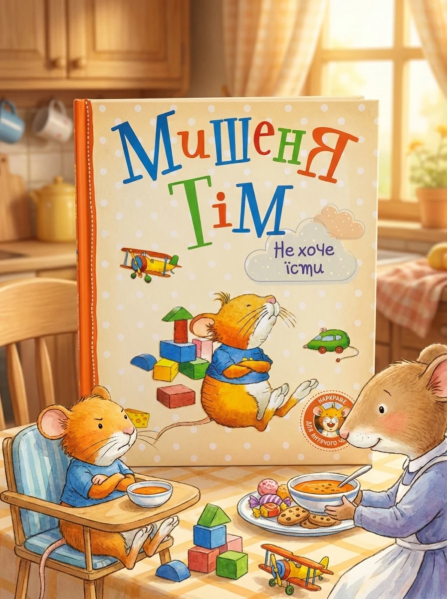 Мишеня Тім не хоче їсти — Дитячі книги
