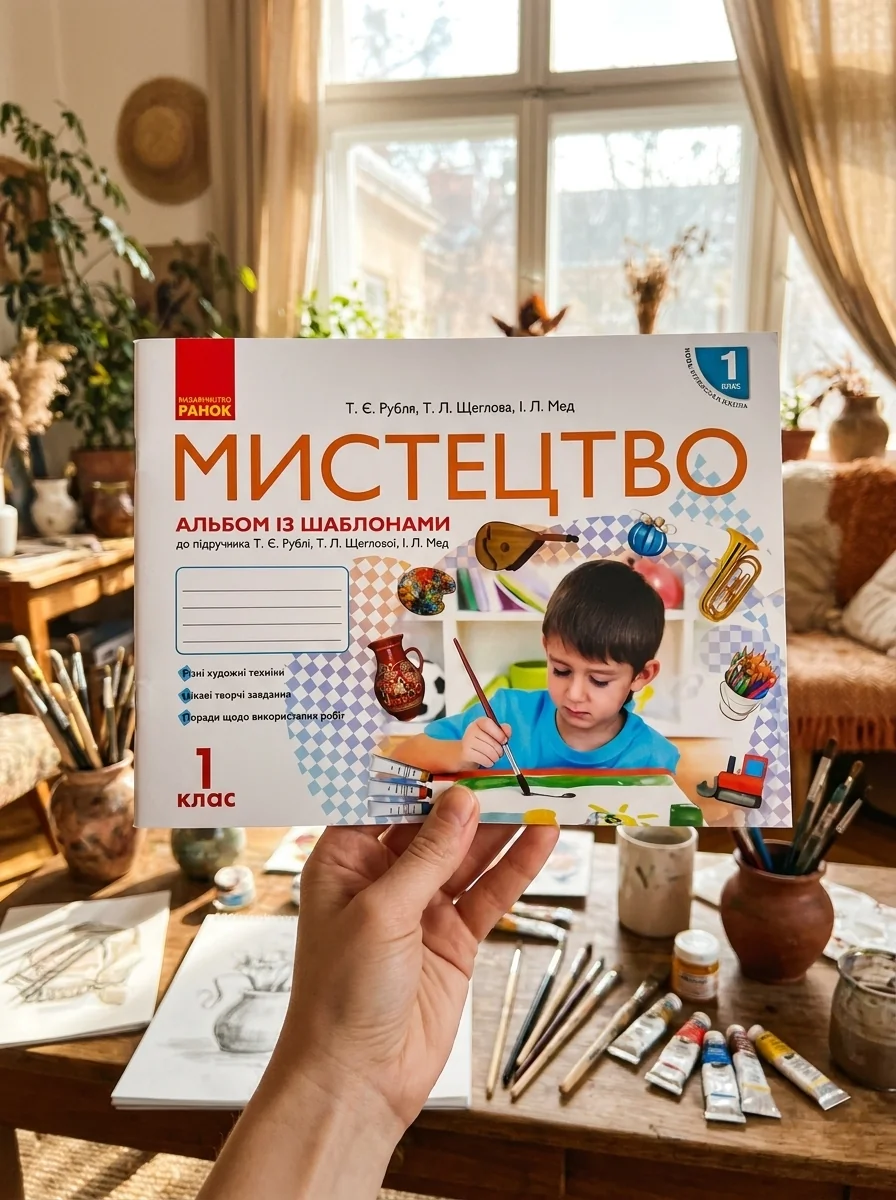 Мистецтво. 1 клас. Альбом із шаблонами — Тетяна Рубля, обкладинка