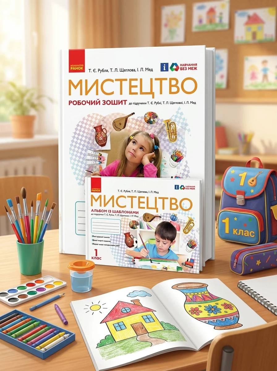 Мистецтво. 1 клас. Альбом із шаблонами + Робочий зошит — Дитяча література