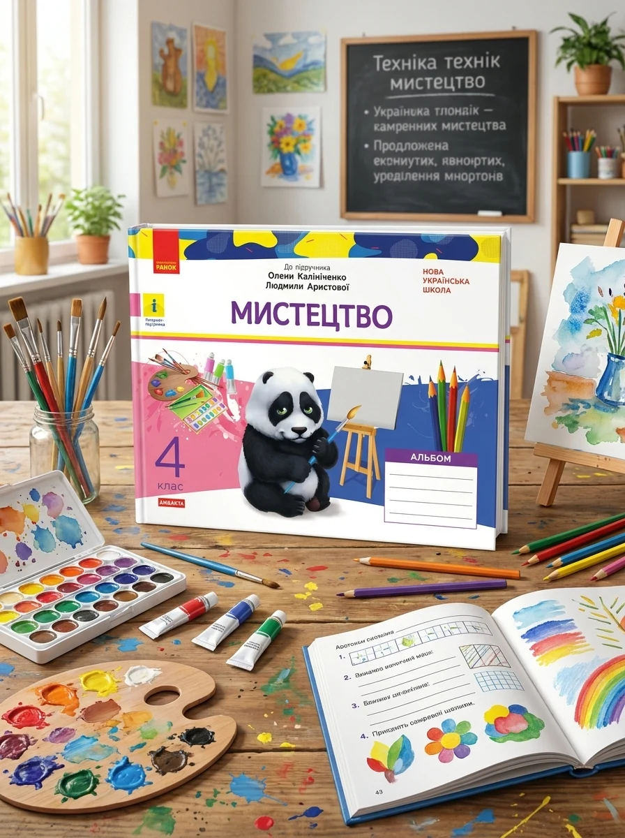 Мистецтво 4 клас. Альбом з робочим зошитом до підручника Калініченко, Аристової — Дитяча література