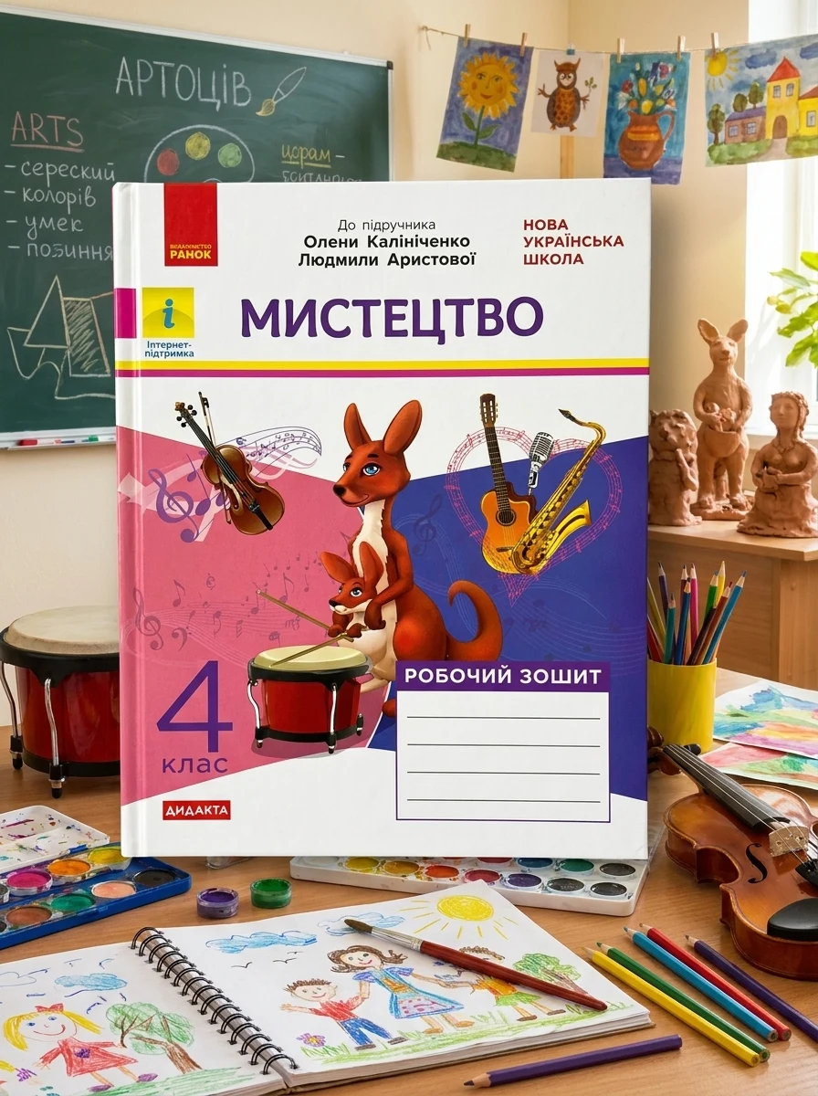 Мистецтво. 4 клас. Робочий зошит комплект з альбомом до підручника Калініченко, Аристової — Дитяча література