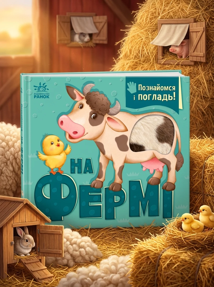 На фермі. Познайомся і погладь — Дитячі книги