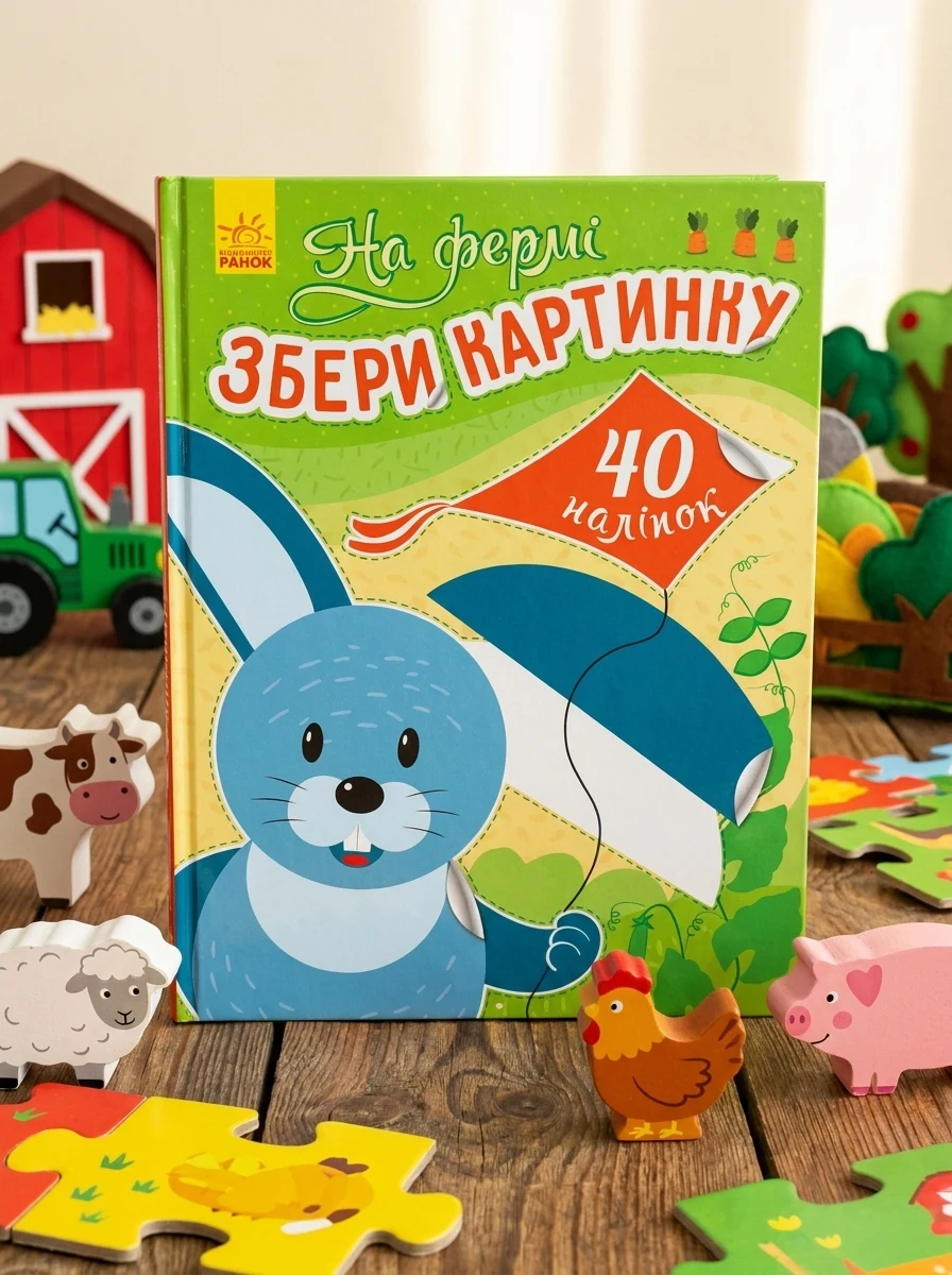 На фермі. Збери картинку — Дитяча література