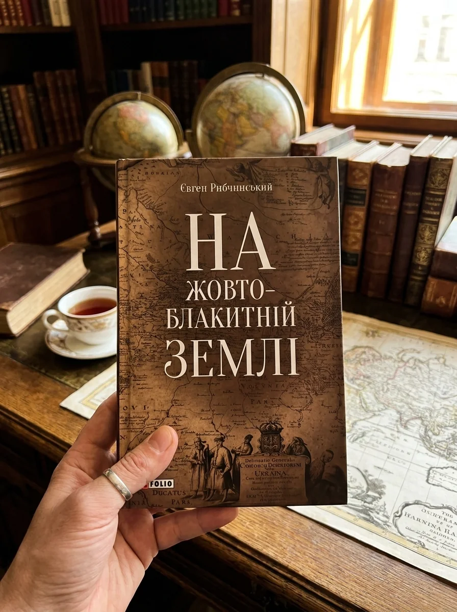 На жовто-блакитній землі — Євген Рибчинський, обкладинка