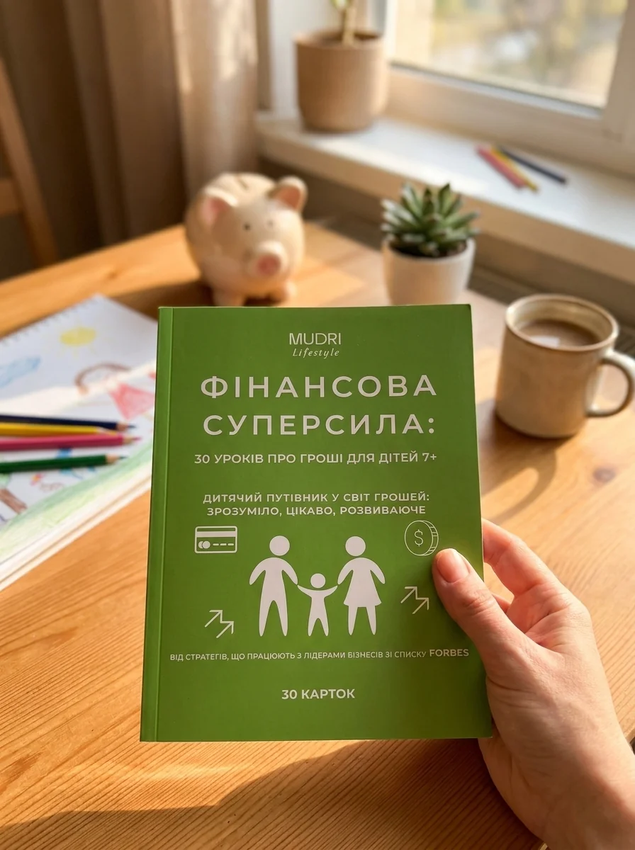 Набір карток "Фінансова суперсила: 30 уроків про гроші для дітей", обкладинка