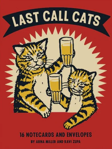 Набір картонних карток для вивчення англійської мови Last Call Cats Notecards