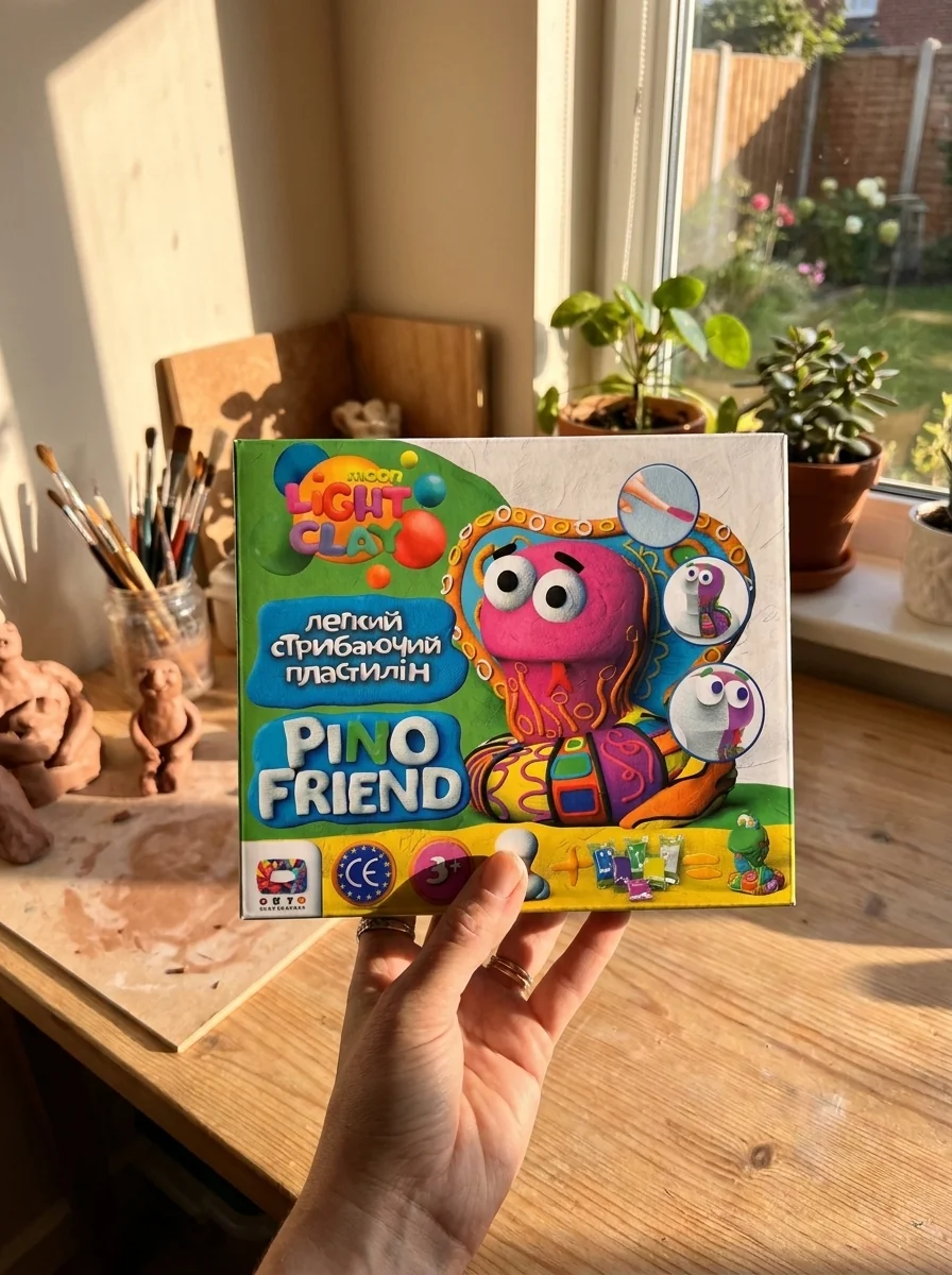 Набір легкого стрибаючого пластиліну Pino Friend Змійка ШЕЙК ТМ Moon light clay 70057, обкладинка