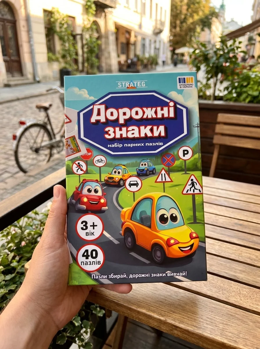 Набір парних пазлів "Дорожні знаки"