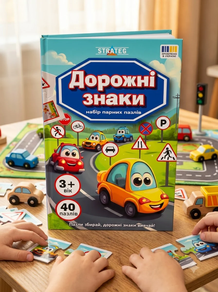 Набір парних пазлів "Дорожні знаки" — фото 2