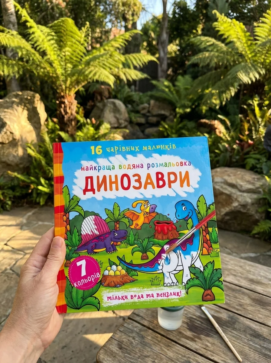 Найкраща водяна розмальовка. Динозаври — Книги
