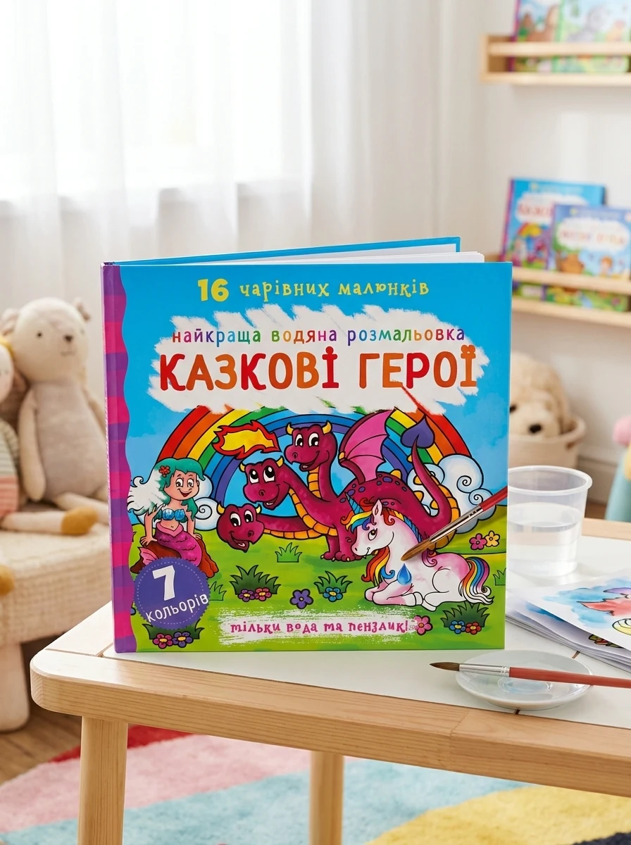 Найкраща водяна розмальовка. Казкові герої — Дитяча література