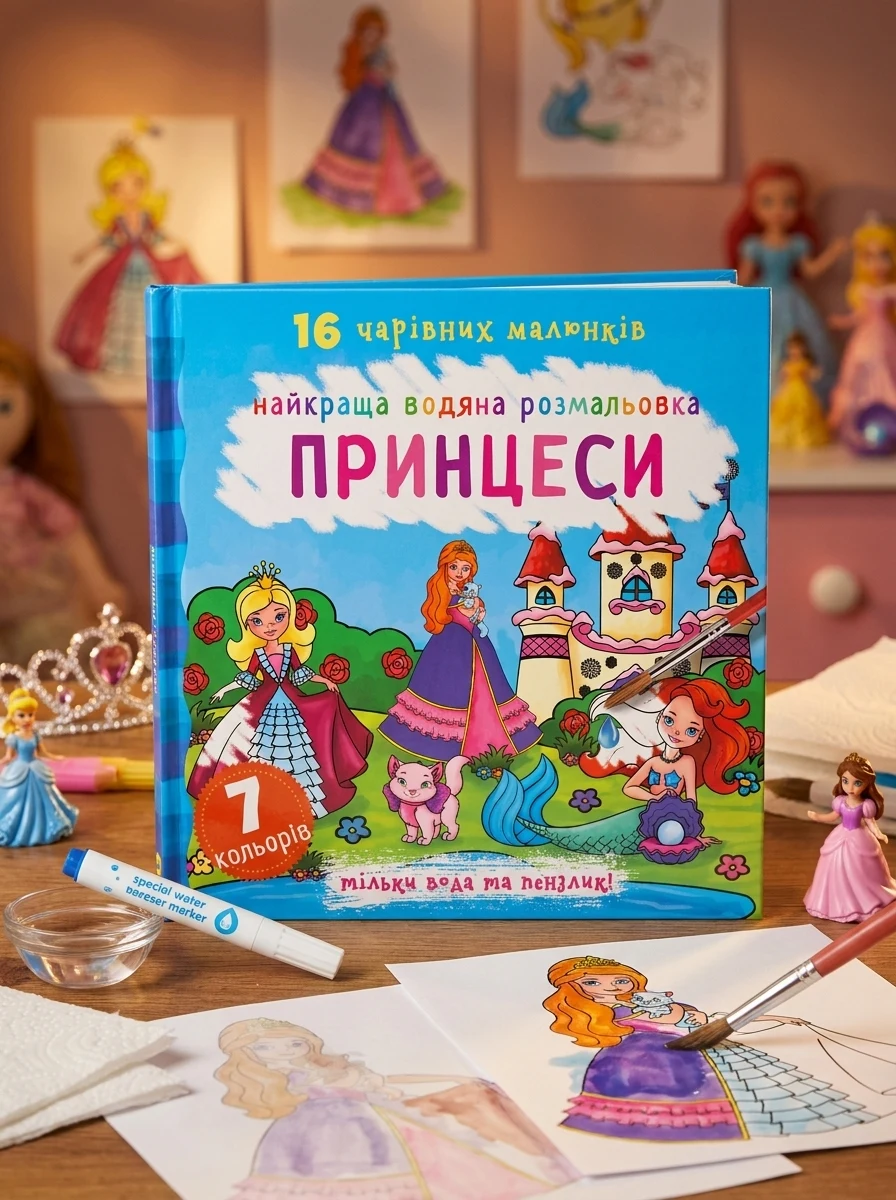 Найкраща водяна розмальовка. Принцеси — Дитяча література