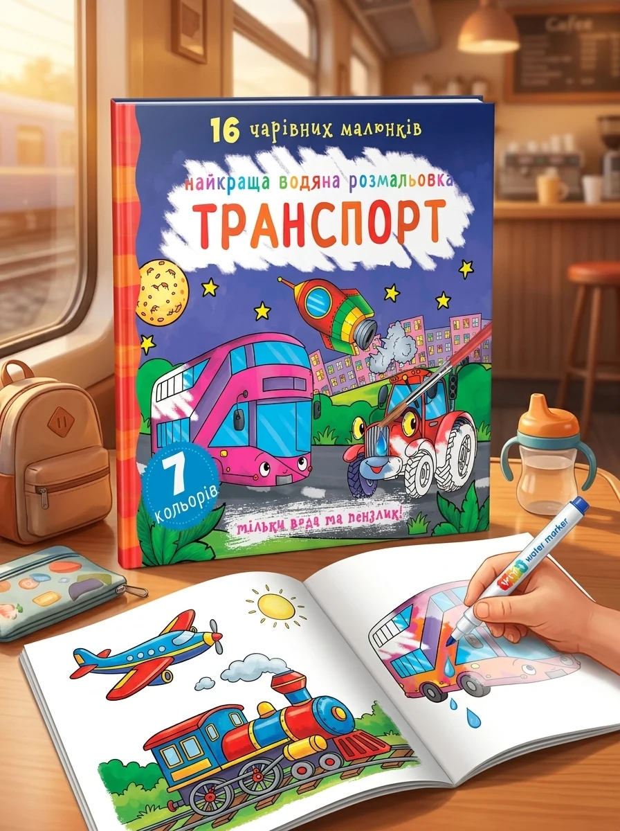 Найкраща водяна розмальовка. Транспорт — Дитяча література