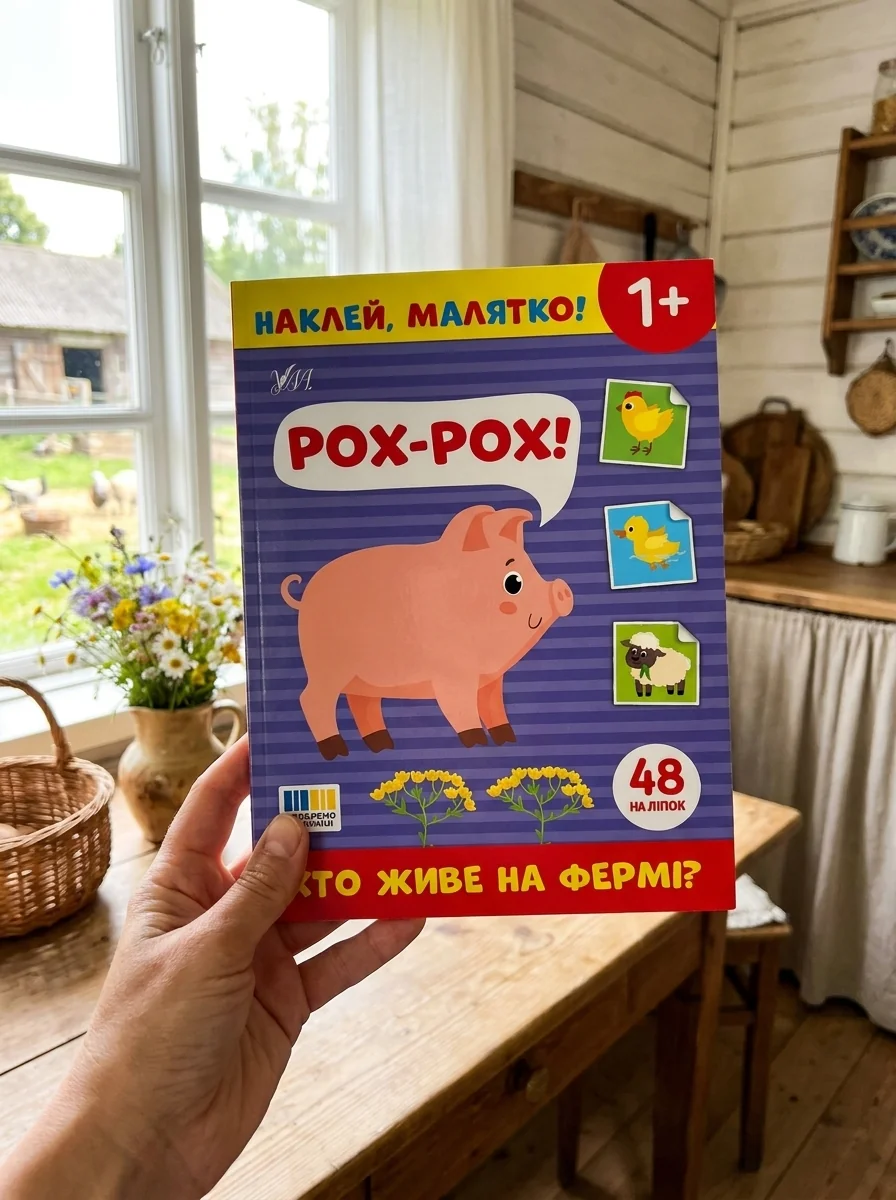 Наклей, малятко! Рох-рох! Хто живе на фермі? — фото 2