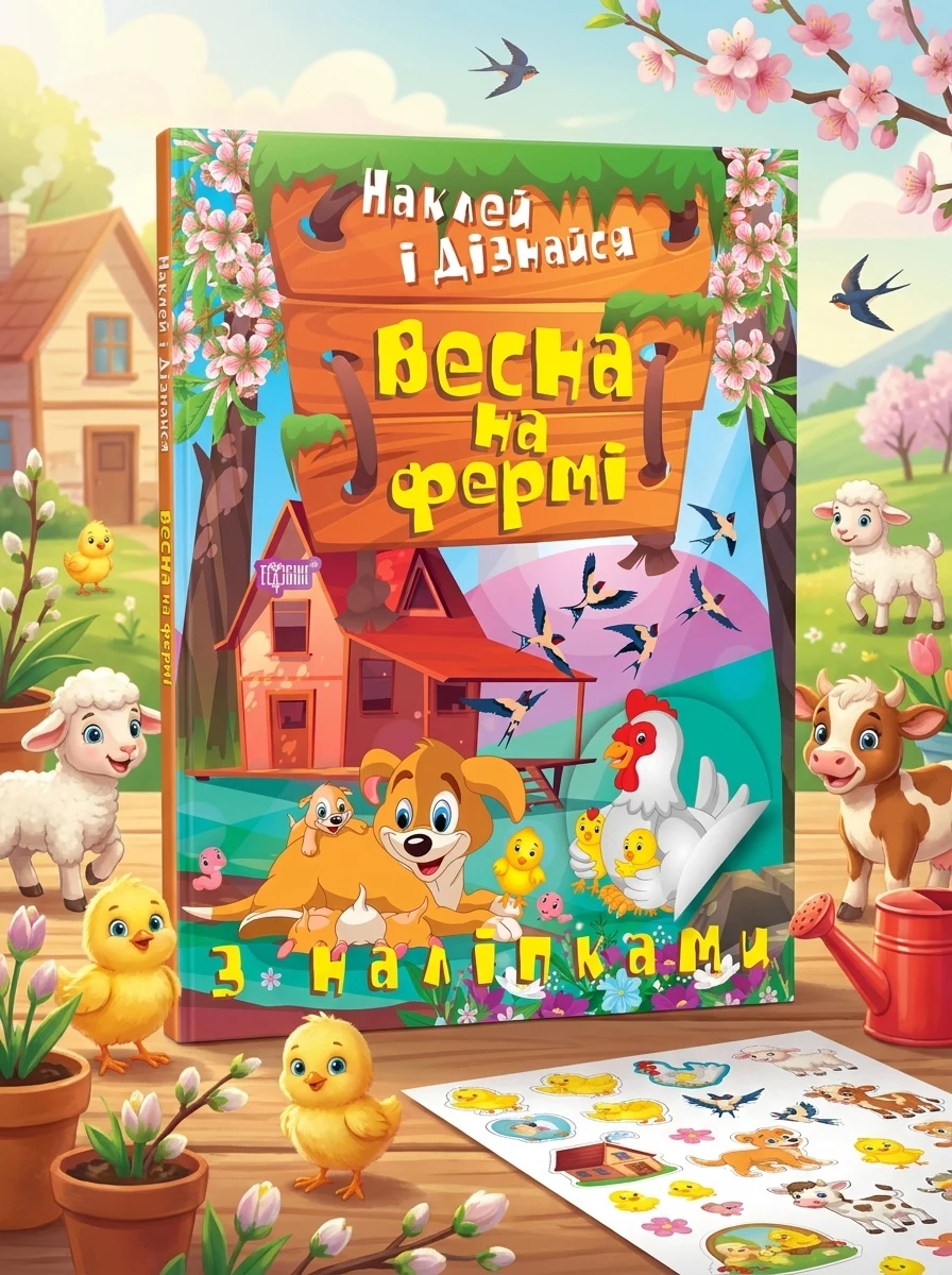 Наклей і дізнайся. Весна на фермі — Дитяча література