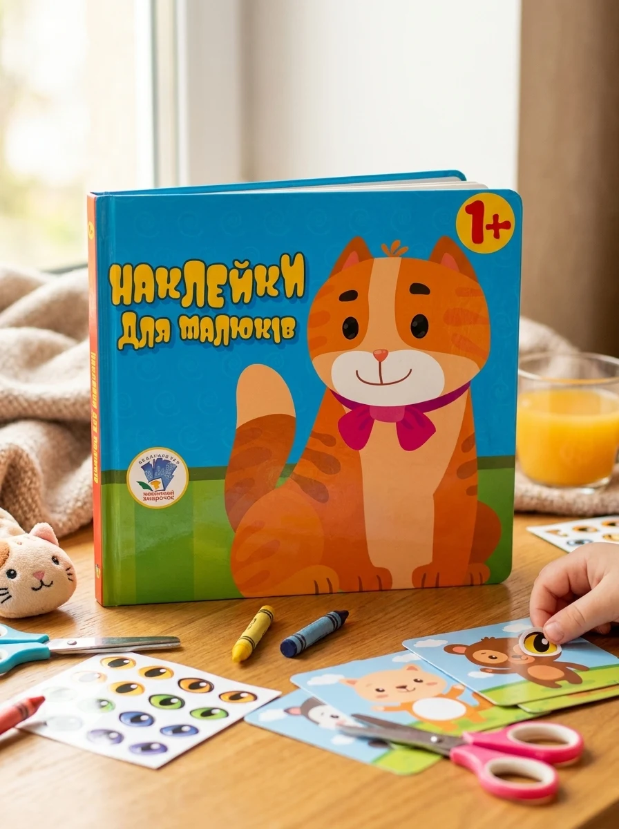 Наклейки для малюків. Очі котика, — Дитяча література