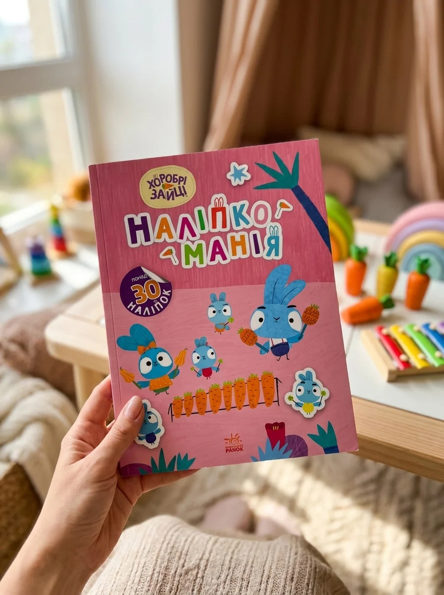 Наліпкоманія. Хоробрі Зайці. Чарівний світ — Книги з наліпками