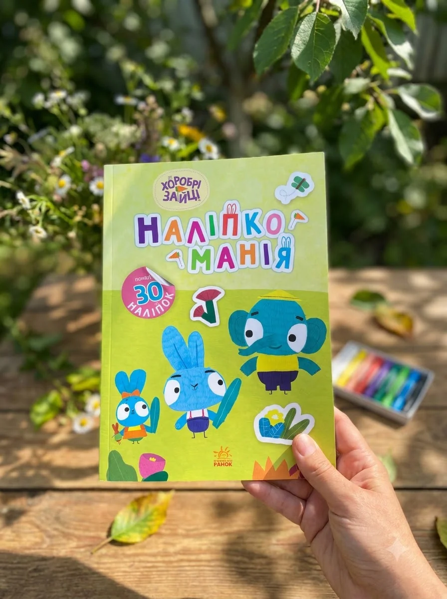 Наліпкоманія. Хоробрі Зайці. Чудові розваги — Книги з наліпками