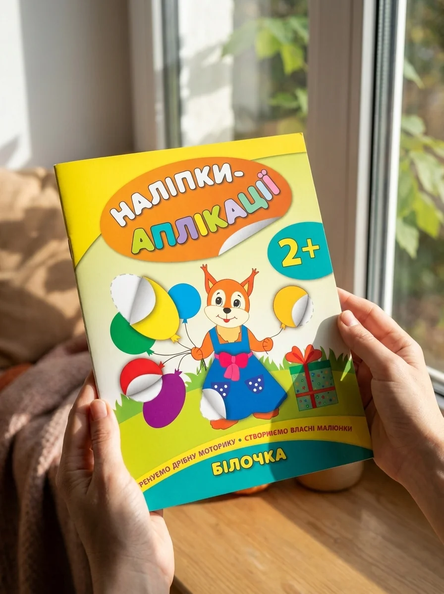 Наліпки-аплікації для малят. Білочка — фото 2