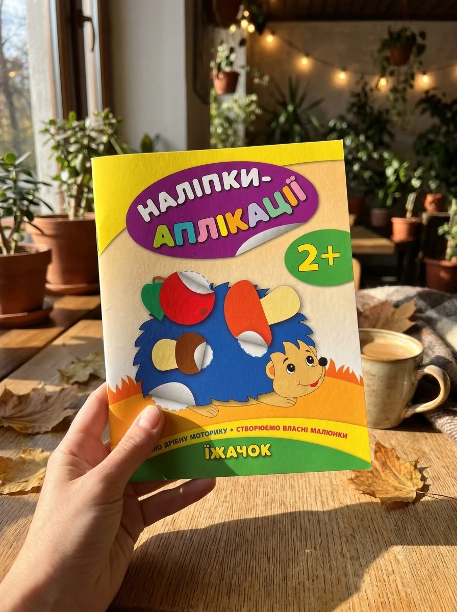 Наліпки-аплікації для малят. Їжачок — Книги з наліпками