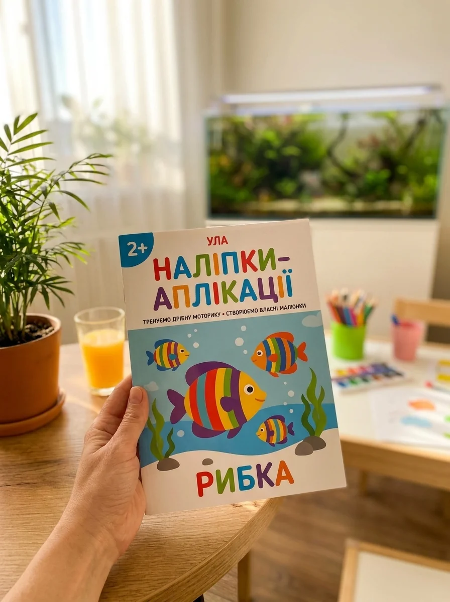 Наліпки-аплікації для малят. Рибка — Книги з наліпками