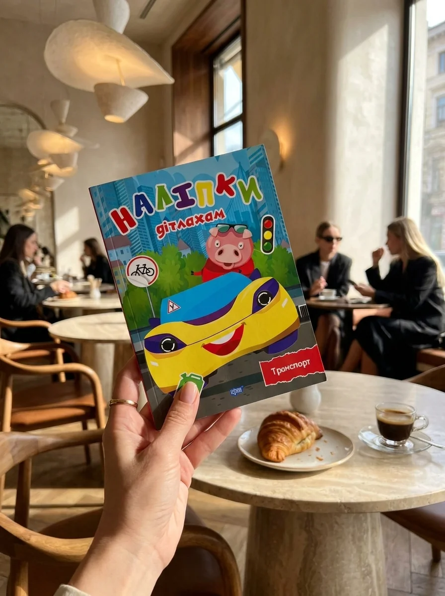 Наліпки дітлахам. Транспорт — Олександра Шипарьова, обкладинка