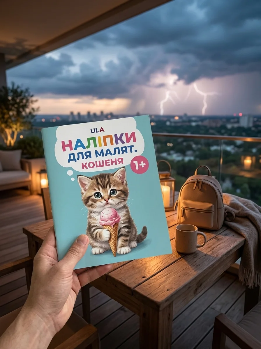 Наліпки для малят. Кошеня — Катерина Смірнова, обкладинка