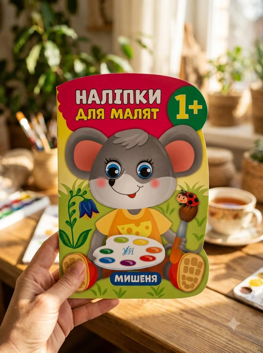 Наліпки для малят. Мишеня — Книги з наліпками