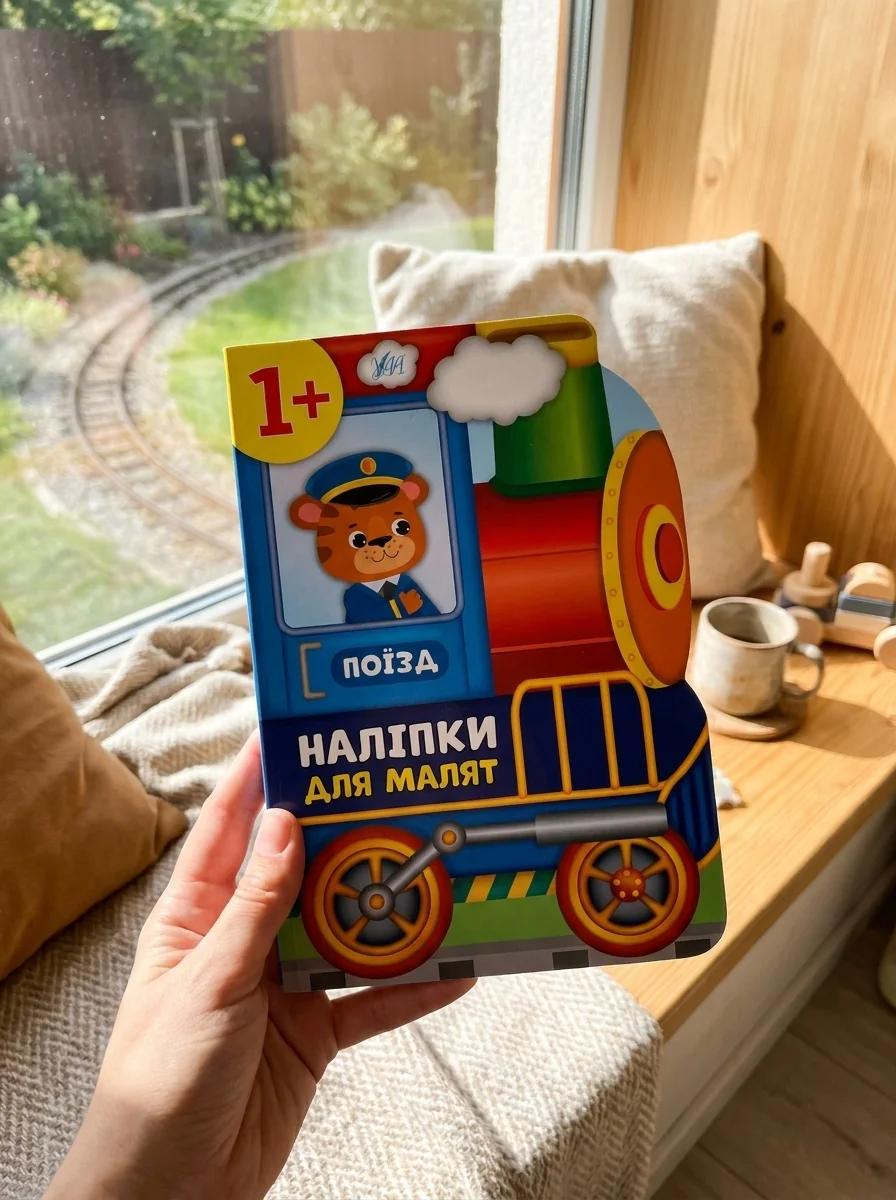 Наліпки для малят. Поїзд — Книги з наліпками