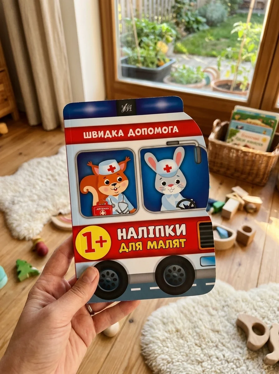 Наліпки для малят. Швидка допомога — Книги з наліпками