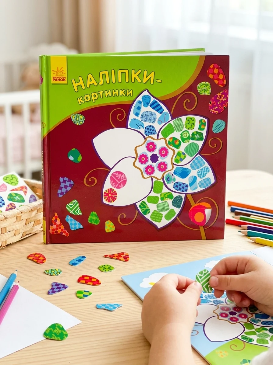 Наліпки-картинки. Квітка, — Дитяча література