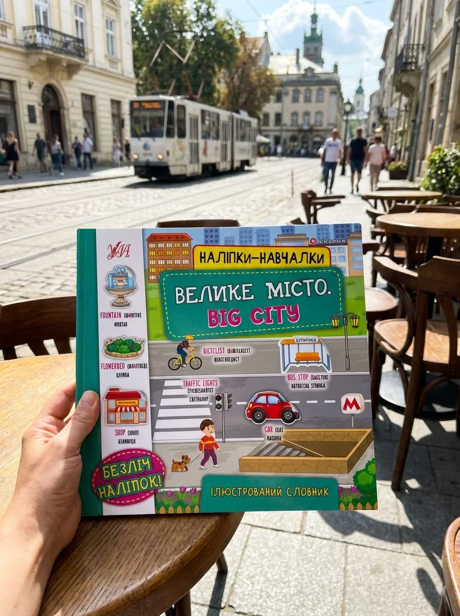 Наліпки-навчалки. Велике місто / Big City — Розвивальні книги
