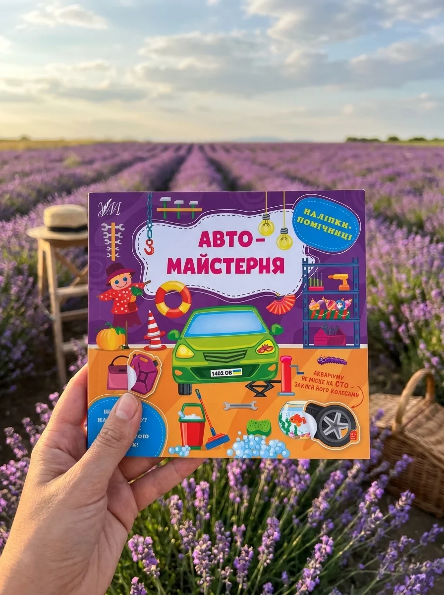 Наліпки-помічниці. Комплект 3 шт: автомайстерня, порт і аеропорт, святковий стіл — Собчук О., обкладинка