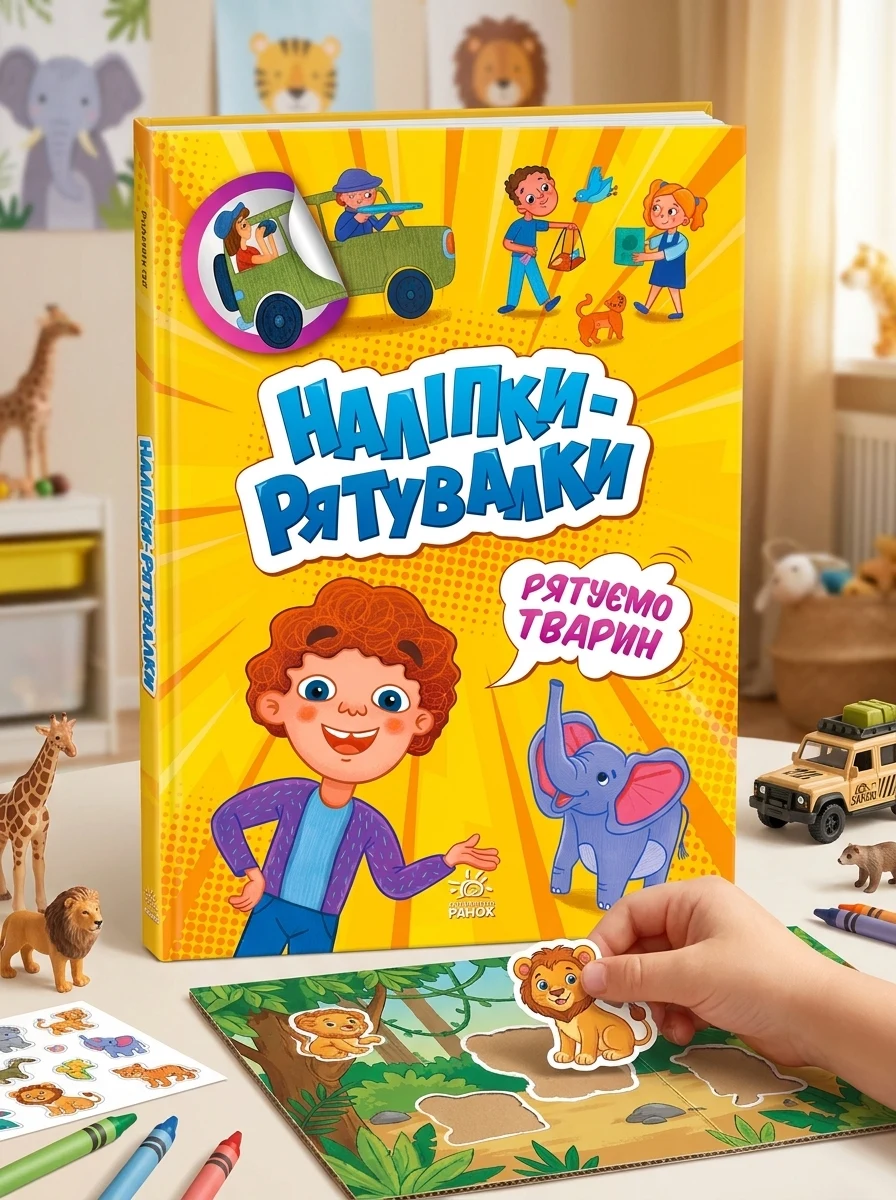 Наліпки-рятувалки. Рятуємо тварин — Дитяча література