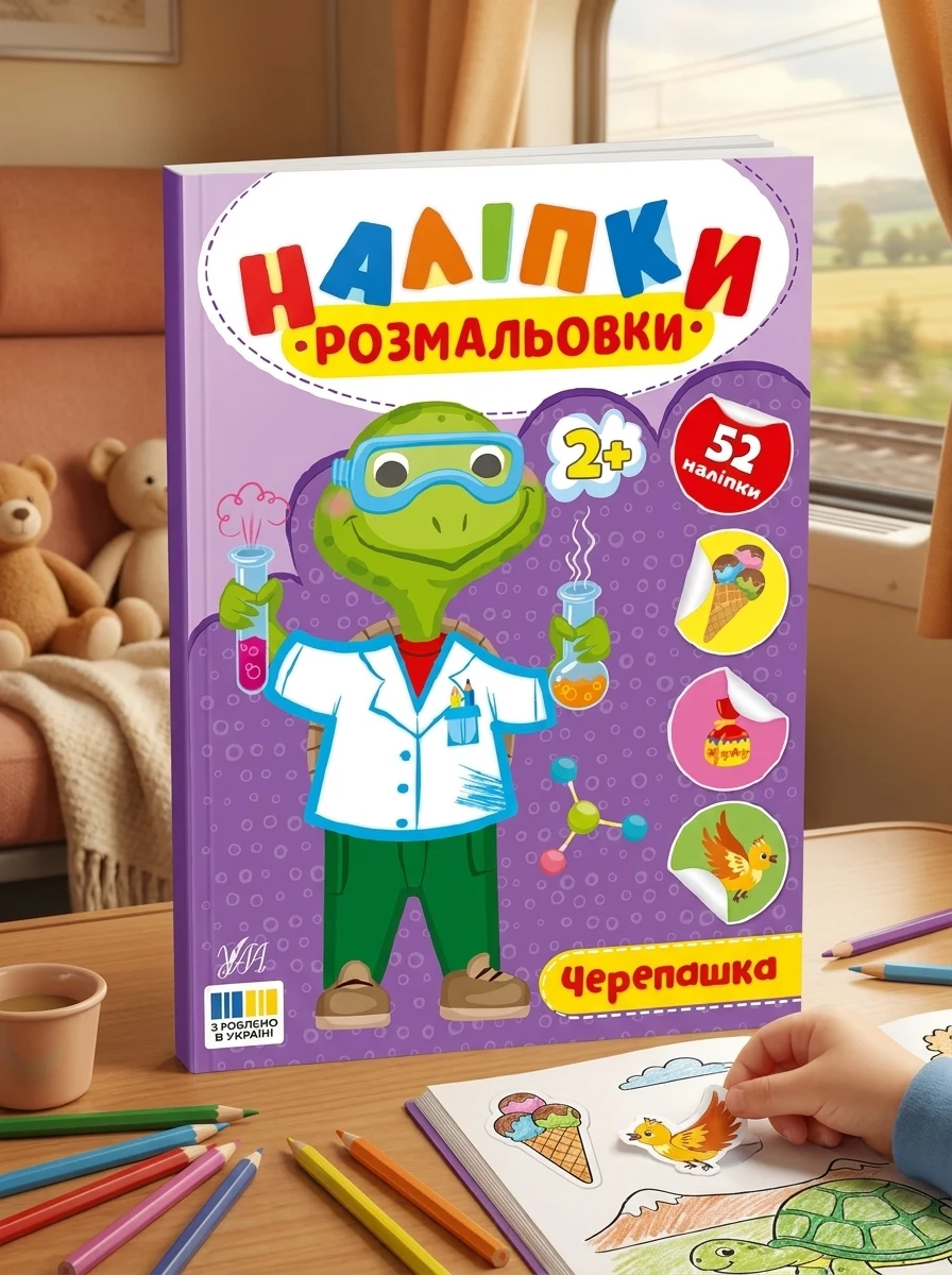Наліпки-розмальовки. Черепашка — Дитяча література