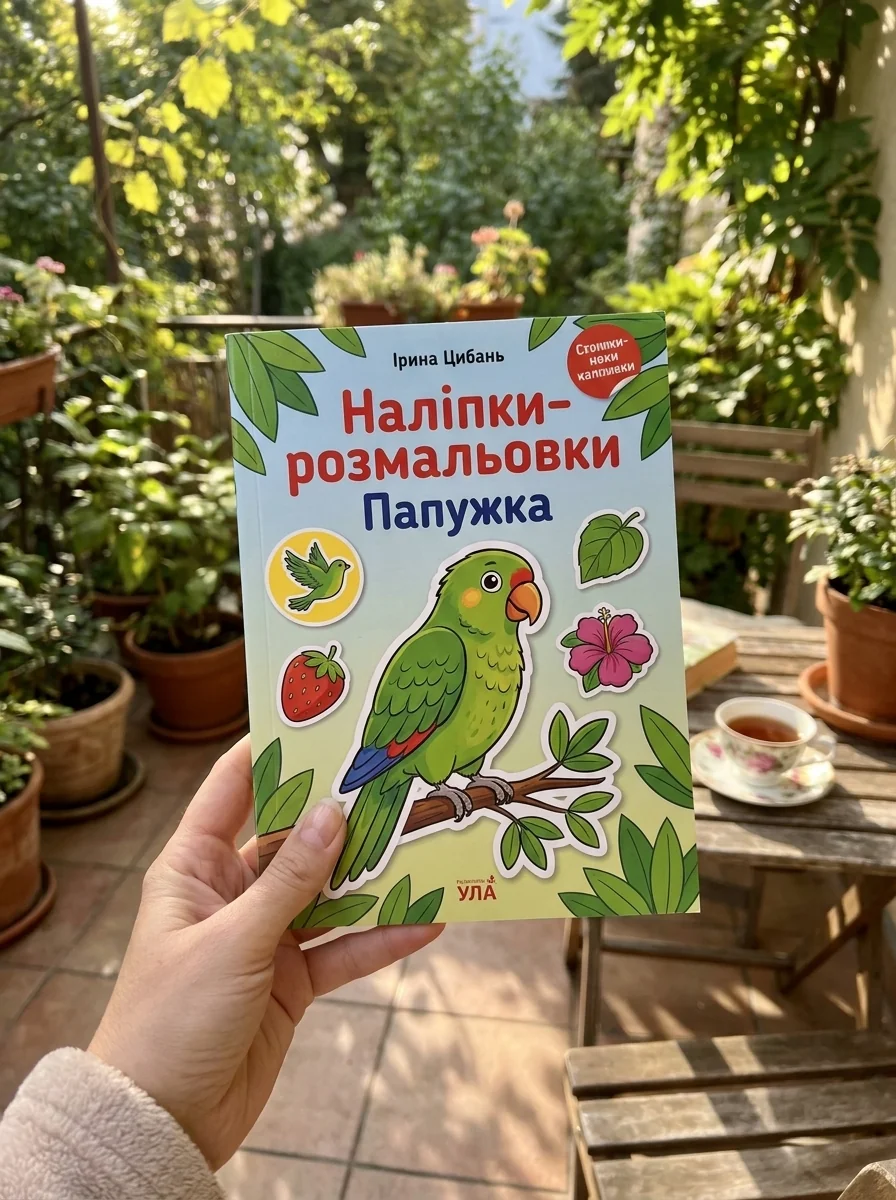 Наліпки-розмальовки. Папужка — Дитяча література