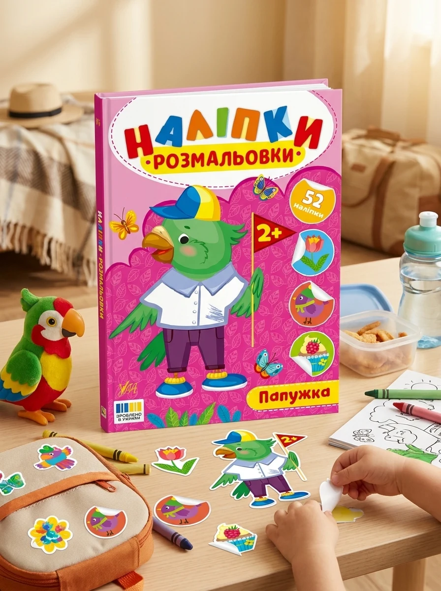 Наліпки-розмальовки. Папужка — Дитяча література