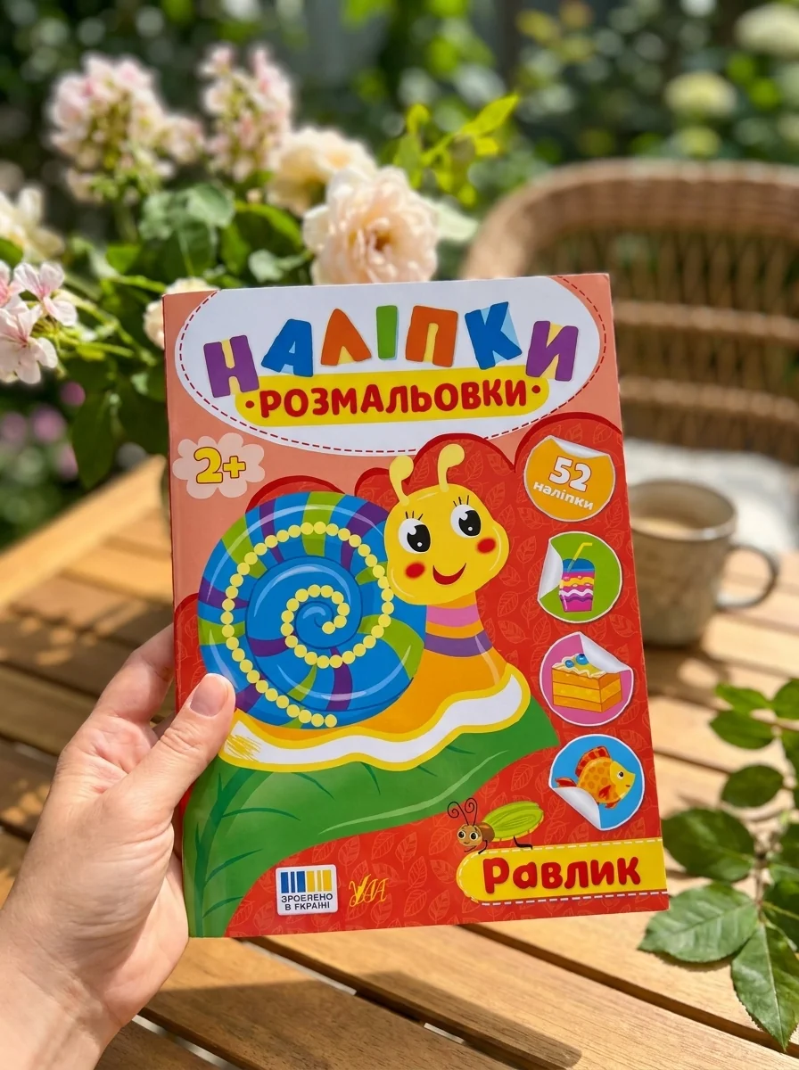 Наліпки-розмальовки. Равлик — Дитяча література
