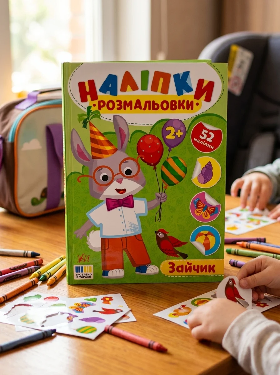 Наліпки-розмальовки. Зайчик — Дитяча література