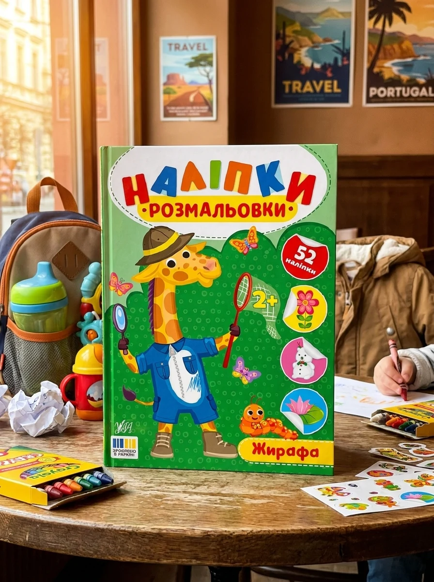 Наліпки-розмальовки. Жирафа — Дитяча література