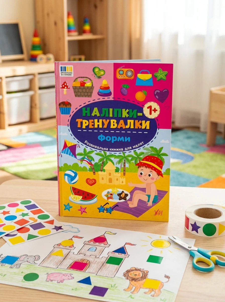 Наліпки-тренувалки. Форми, — Дитяча література