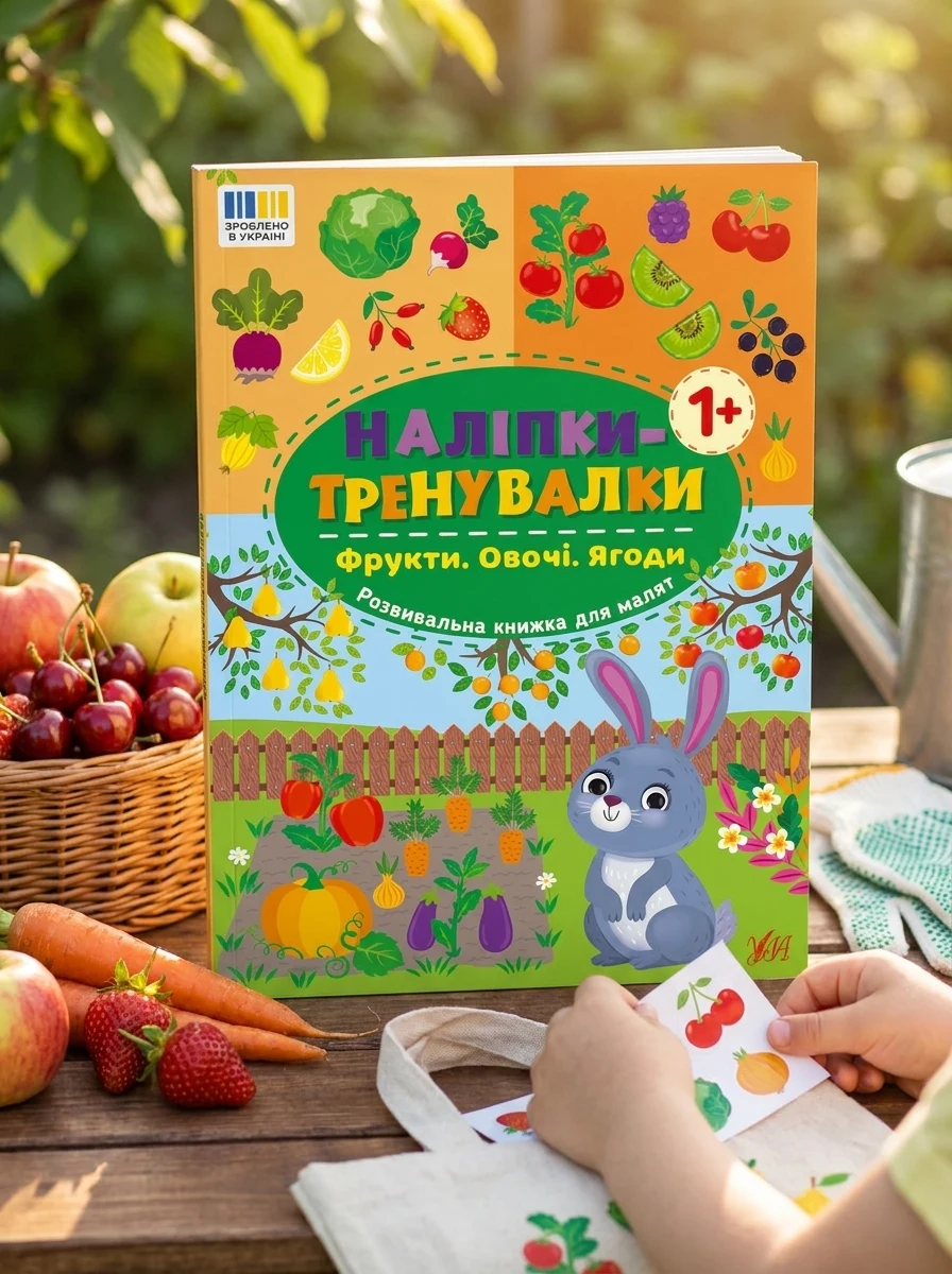Наліпки-тренувалки. Фрукти. Овочі. Ягоди, — Дитяча література