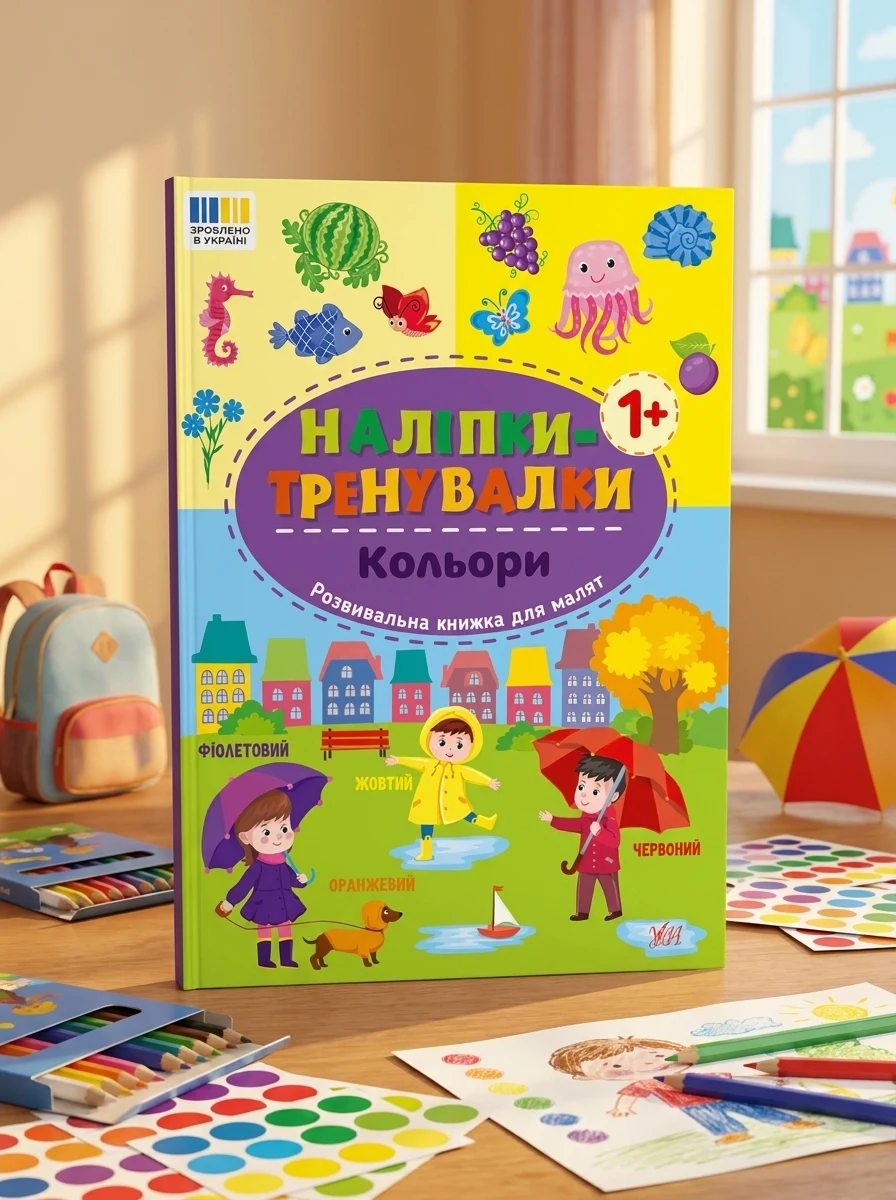 Наліпки-тренувалки. Кольори, — Дитяча література