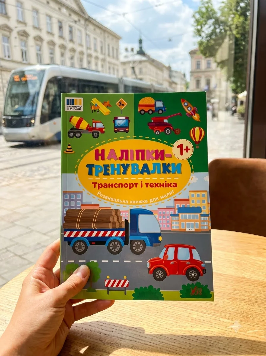 Наліпки-тренувалки. Транспорт і техніка — Дитяча література