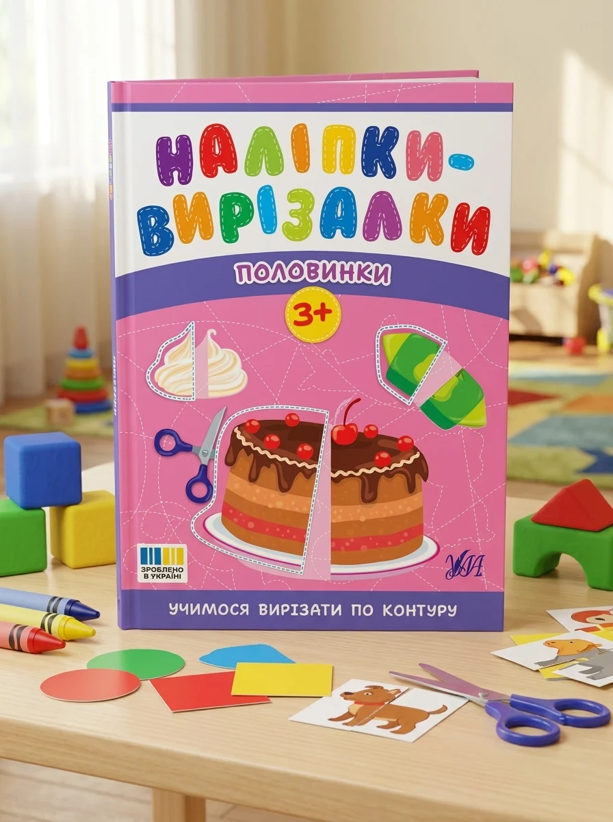 Наліпки-вирізалки. Половинки