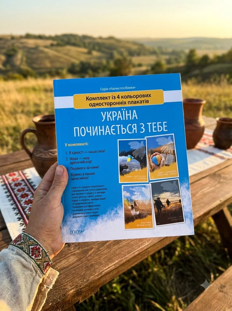 Наочні посібники. Україна починається з тебе. Комплект із 4 кольорових односторонніх плакатів — фото 2