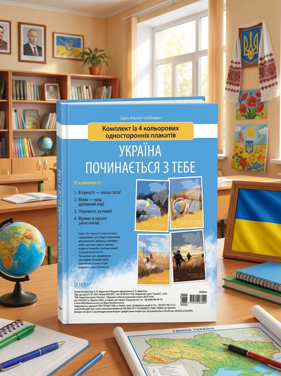 Наочні посібники. Україна починається з тебе. Комплект із 4 кольорових односторонніх плакатів — Дитяча література