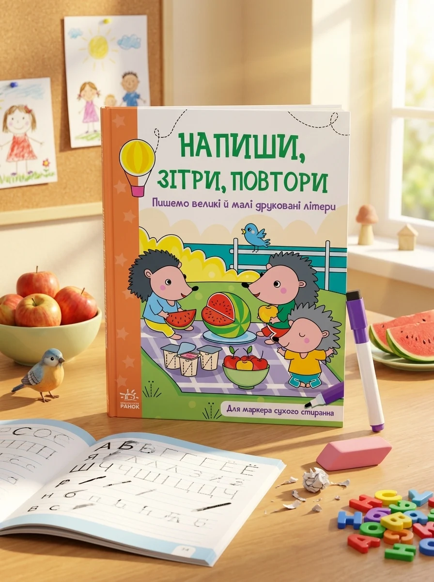 Напиши зітри повтори. Пишемо великі і малі друковані літери, — Вивчення мов